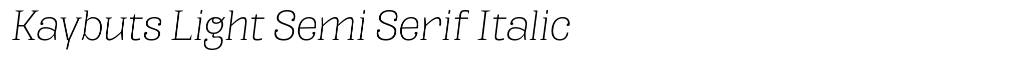 Kaybuts Light Semi Serif Italic image